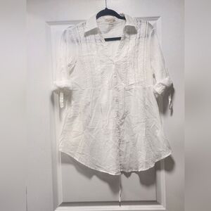 Forever 21 White Textured Blouse
